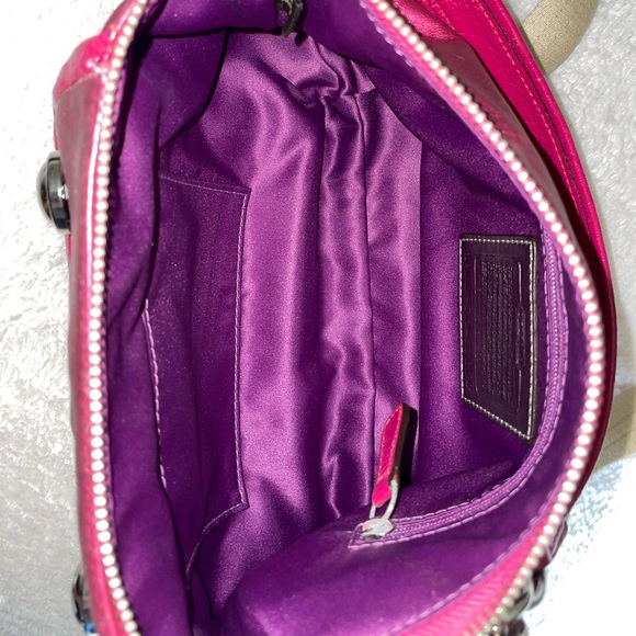 Coach Poppy 2-Way Pink Handbag with Guitar‎ Strap - Picture 5 of 9